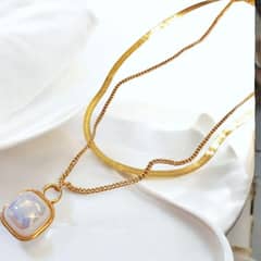 Multi Layered Gold plated pearl Necklace-Pc for women