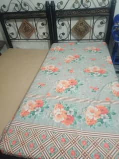 2 Single Iron Bed