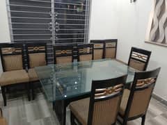 Dining Table with Glass Top