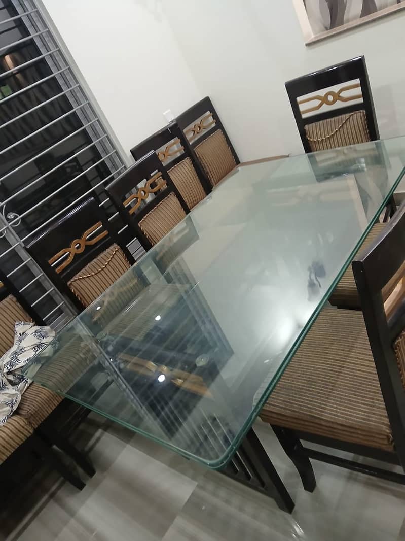 Dining Table with Glass Top 1