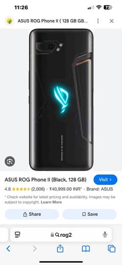 ASUS ROG 2 12 /512 gaming mobile