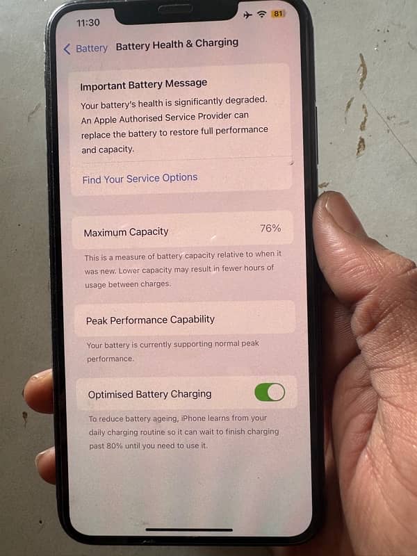 Iphone xs max 256gb  pta approved dual physical 5