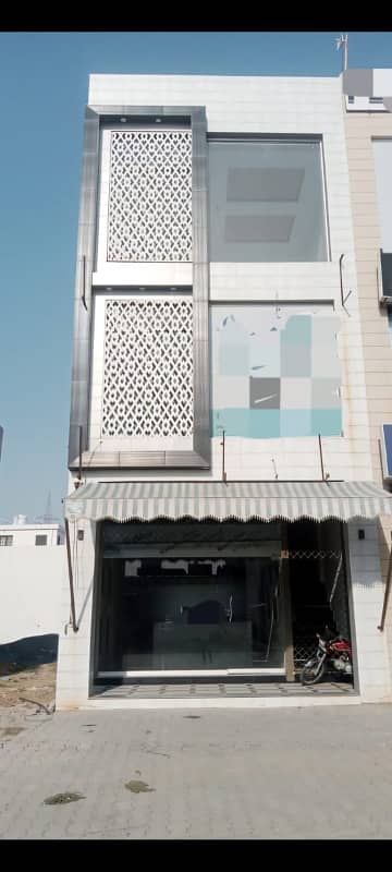 3 MARLA COMMERCIAL PLAZA (GROUND + TWO FLOOR) WITH 30 FEET CAR PARKING ON MAIN 80 FEET ROAD IN AL KABIR TOWN PHASE 2 BLOCK USMAN 1