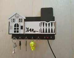 Sweet Home With Sparrow Wooden Keys and Mobile Holder.