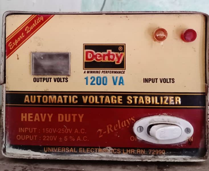 Derby 1200VA Stabilizer 0