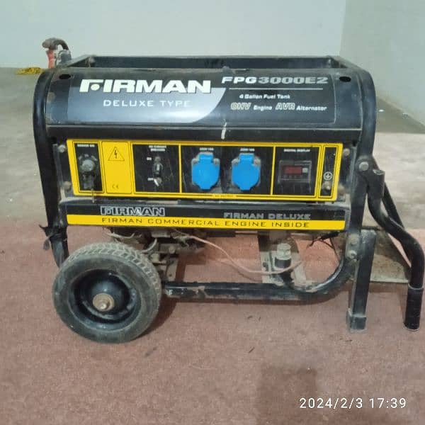 Firman 3 KVA portable generator 0