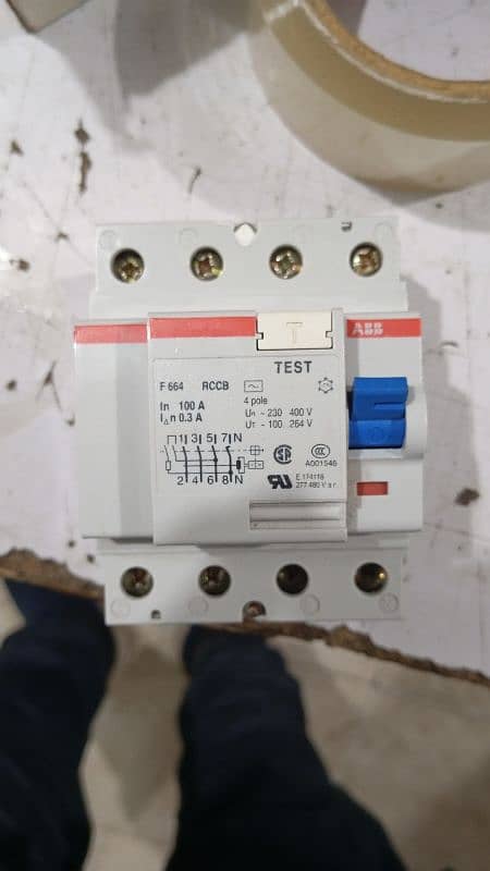 ABB ELCB 4POLE 100Amp 0