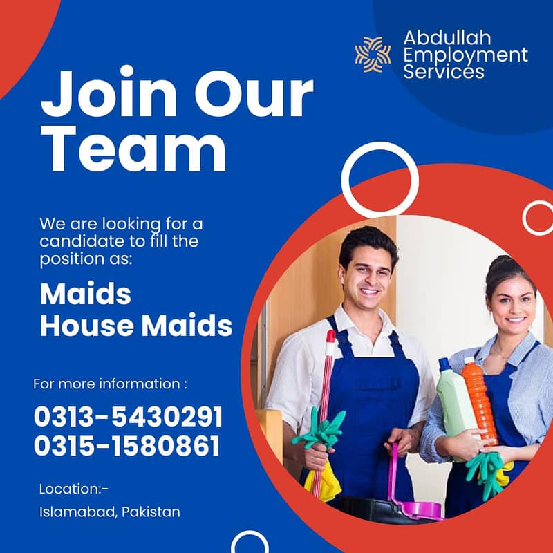 Need 24/7 hours female house maid / House Maid Job / Alrounder 0