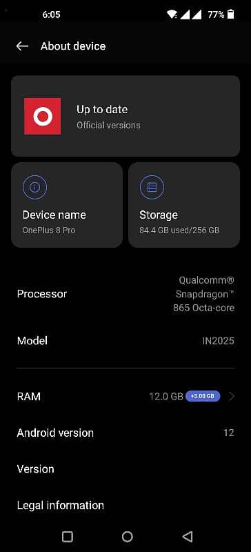 oneplus 8 Pro c. p i. d. dul sim 12 gp ram 256 gp memury Exchange 7