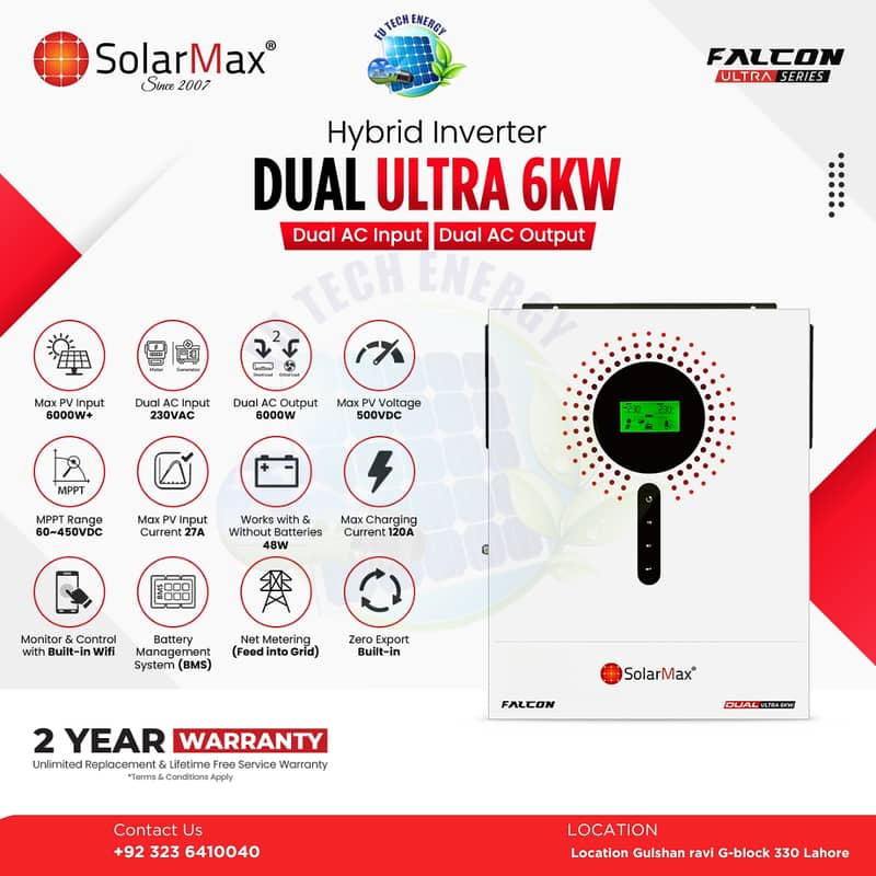 STOCK AVAILABLE SOLARMAX FALCON DUAL ULTRA 6kw 0