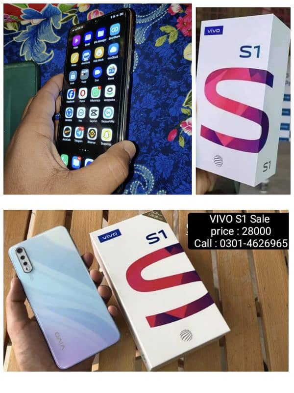 Vivo S1 Mobile Sale Original Box and Mobile 10/10 0