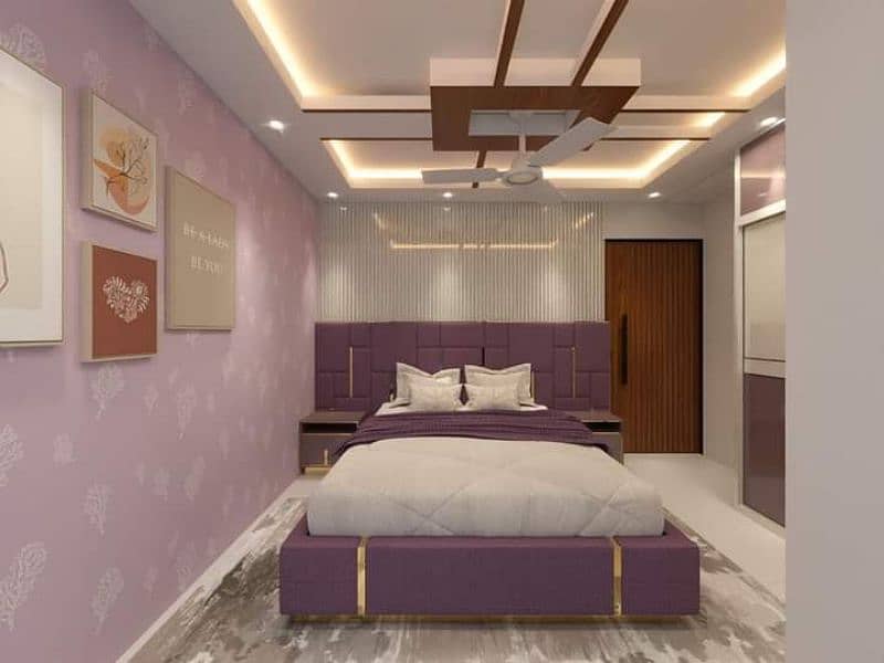 Vinyl flooring/pop false ceiling/Wallpaper/Pvc panel/office ceiling2*2 16