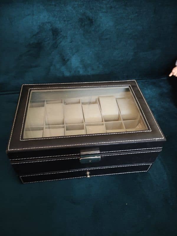 12 slot luxury watch box leather 2