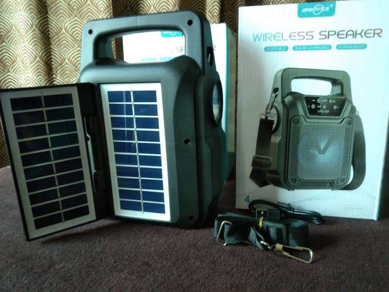 Double Platted Solar Speaker Latest Model 0