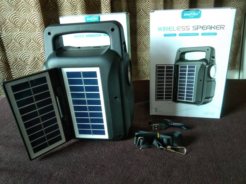 Double Platted Solar Speaker Latest Model 1