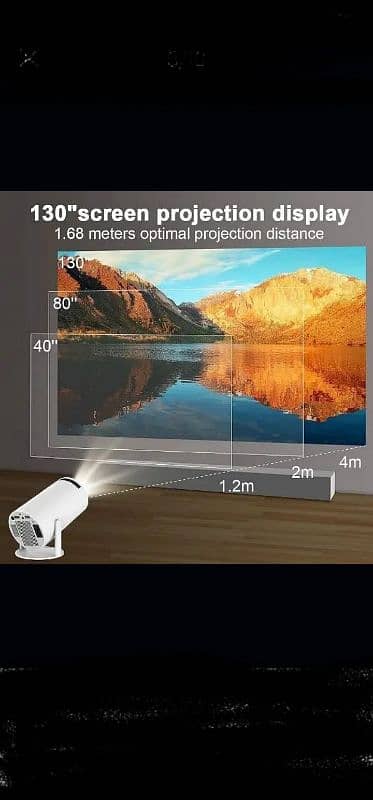 HY300 Pro Auto Keystone Correction Portable Projector 4K 3