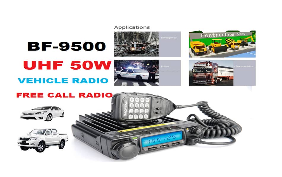 BF-9500 50Watt amateur radio Base UHF Car walkie talkie FM transceiver 0