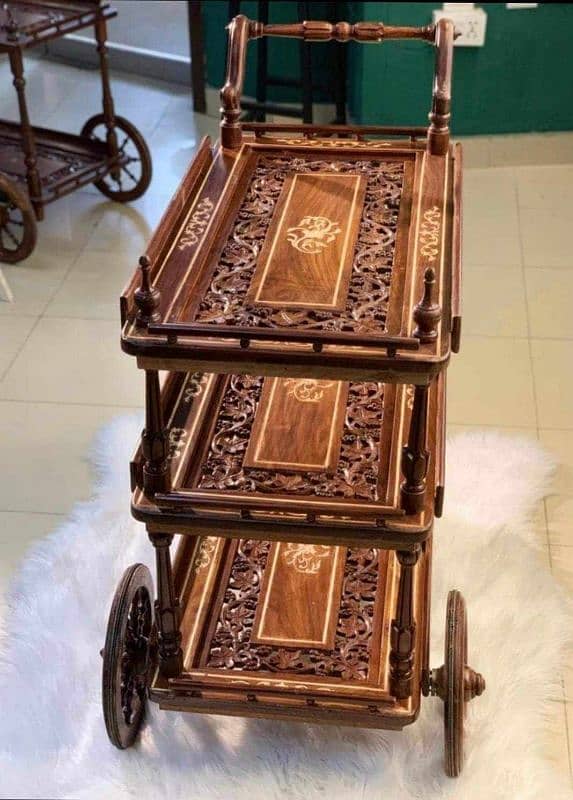 wooden tea trolley 5