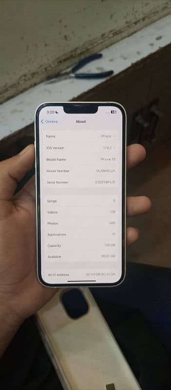 Iphone 13 non pta jv 128 gb Demanding White color 1