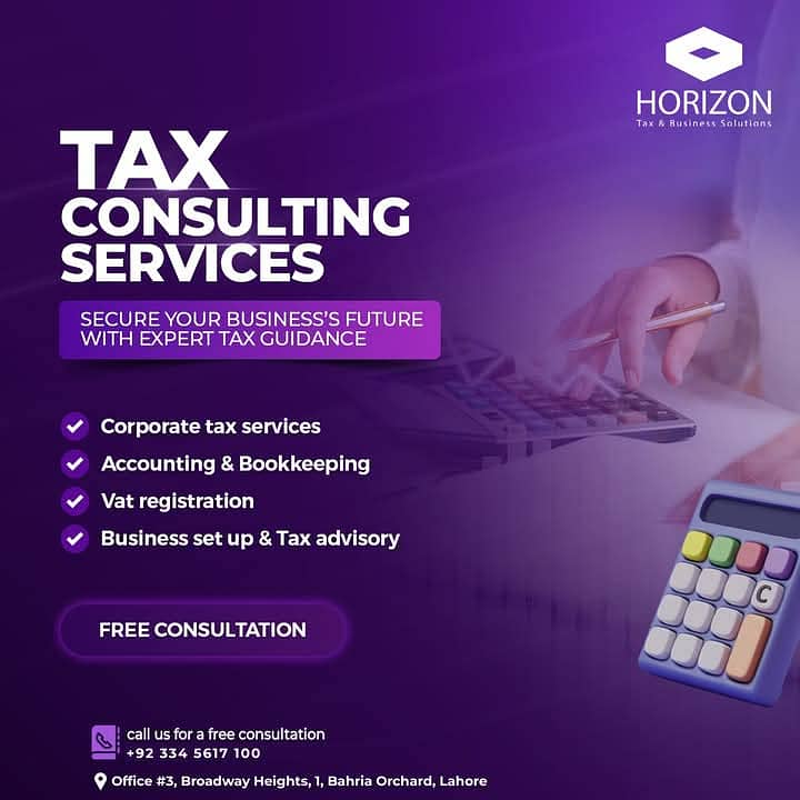 Sales Tax, Income Tax Return, Tax Consultant, FBR, Tax Filer, NTN,SECP 5