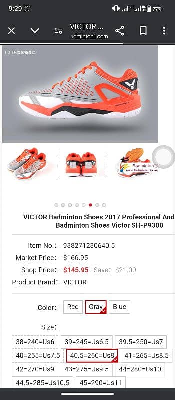 victor p9300 original badminton shoes 6