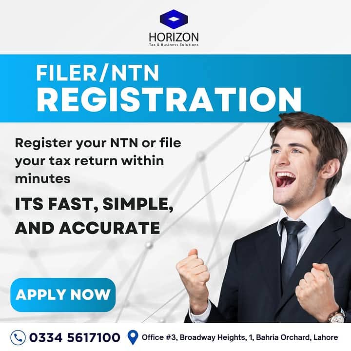 Singel Person company registration  Filer, NTN, Income Tax,Sales Tax 3