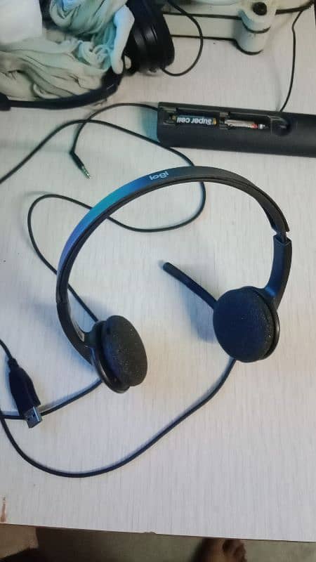 Logitech H 340 headphones with mic noise cancelling jabra Plantronics 1