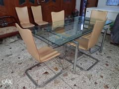 imported temperd glass dinning table