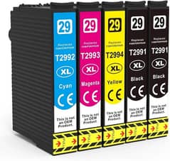 UNI WORK 5 Pack 29XL Ink Cartridges Compatible for Epson 29 XL