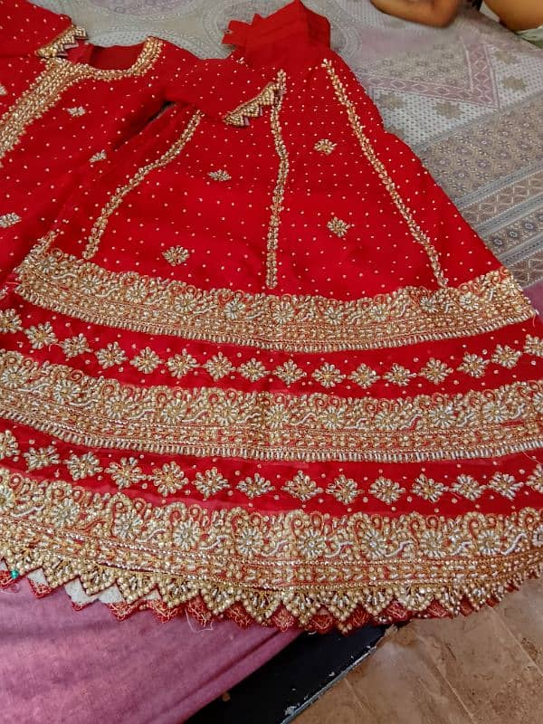 wedding shararah red color fully heavy embroided 2