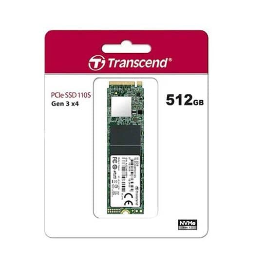 Transcend 512GB NVMe PCIE SSD Hard Drive M. 2 MTE110 2280 Card 1