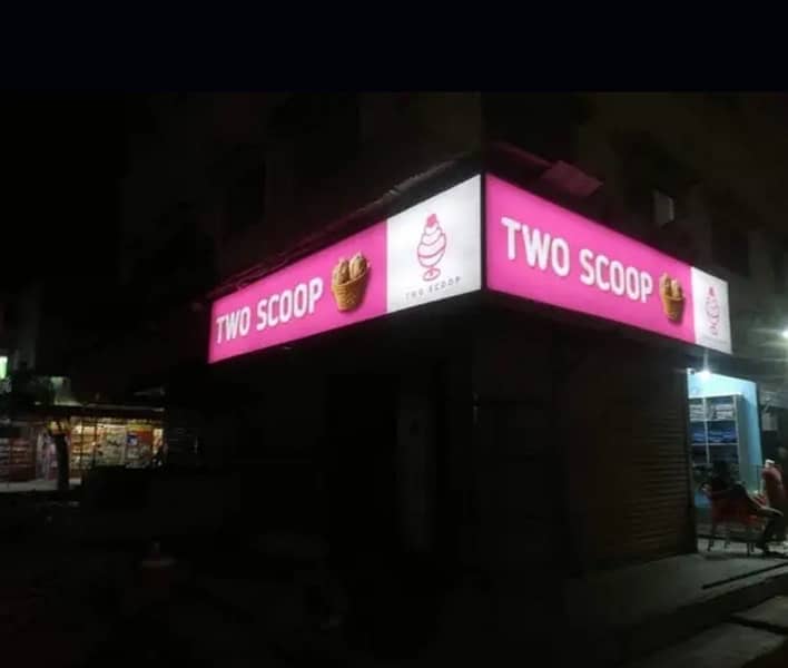 Signboard 3D & panaflex | Acrylic sign | Neon sign 2