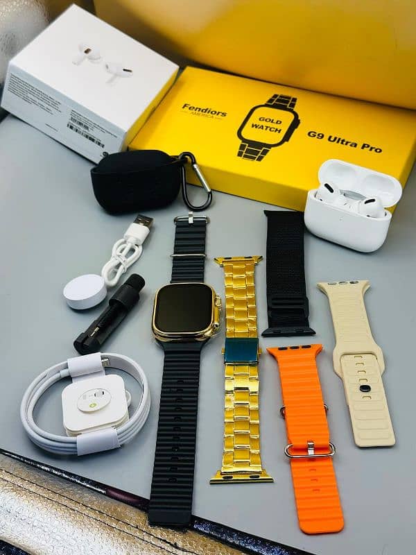 Combo Deal 4 in 1 - Smart Watch + Airpods + Straps + Pouch 2