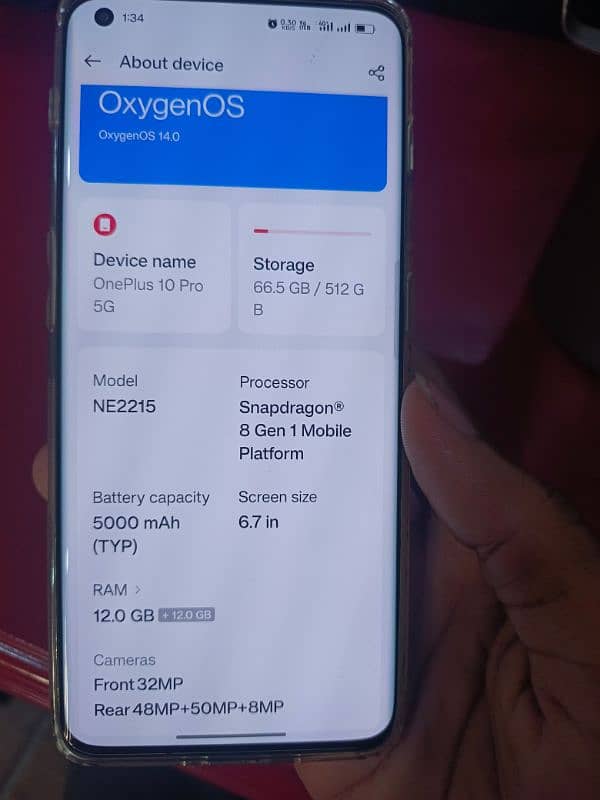 One Plus 10 Pro 5G Double Sim Pta Approved Official 5