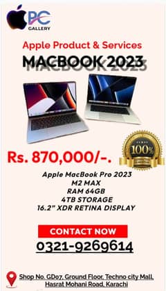 Apple MacBook Pro M2 MAX 16.2" ( 64GB/4TB ) MacBook 2023 Laptop