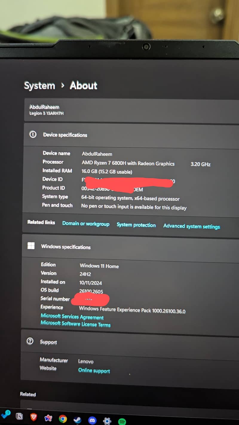 Lenovo Legion 5 Rtx 3060 Ryzen 6800h 8