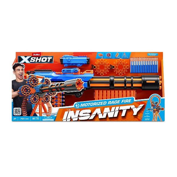 Toy Gun XSHOT Insanity Motorized Rage Fire (72 Darts) Foam Blaster 3