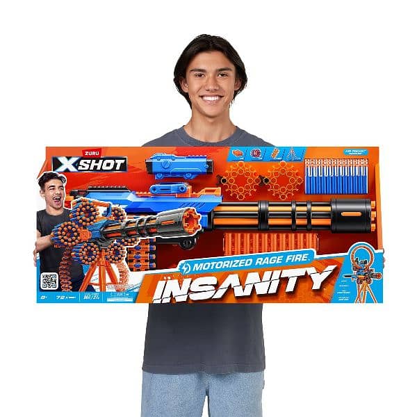 Toy Gun XSHOT Insanity Motorized Rage Fire (72 Darts) Foam Blaster 6