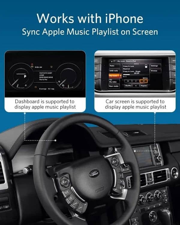 INVERY Airdual Car Bluetooth 5.0 aptX-HD Adapter for 30 pin iPad 3