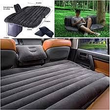 CAR BACK SEAT BED AIR MATTRESS WITH PUMP AND CAR HEATER 5