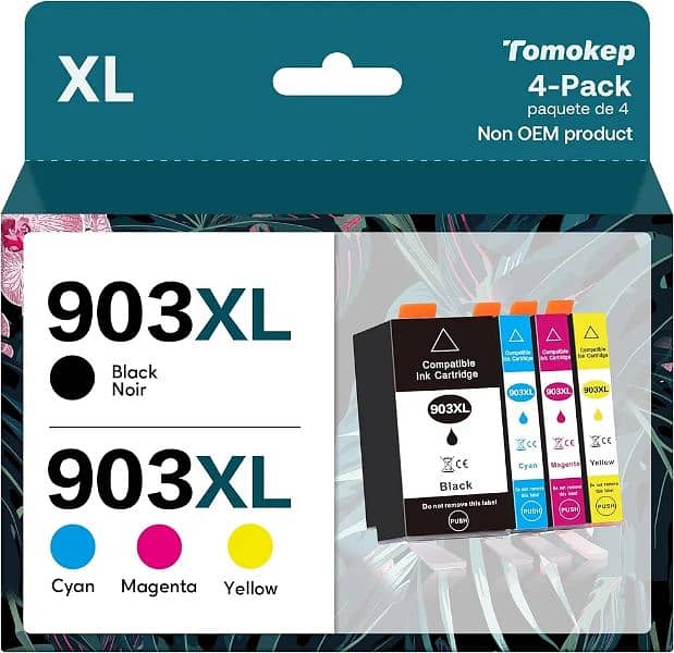 TOMOKEP 903XL INK CARTRIDGES PACK OF 4 0