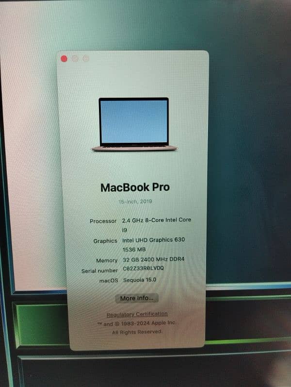 Apple MacBook pro 2019 - i9 Processor, 32GB RAM, 512GB SSD 5