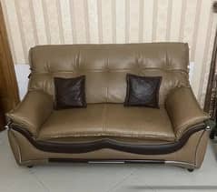 Leather Sofa Set With  Center Tables