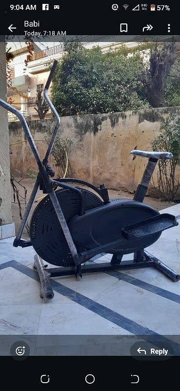 Elliptical cycle exercise machine treadmill runner gym air ike 2