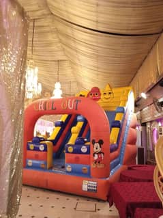 jumping castle slide birthday party