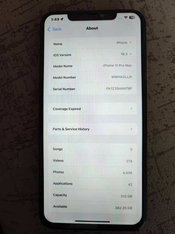 iPhone 11 Pro Max 512 GB Factory Unlock 16