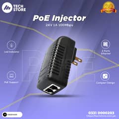 PoE Adapter | 24V 1A 24W 802.3af Passive PoE Injector (New)