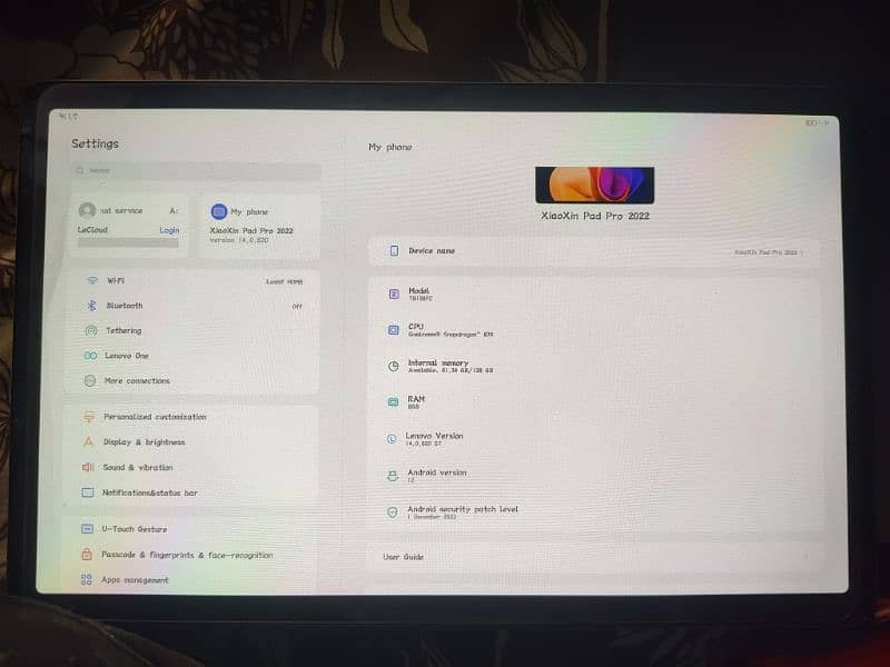 Lenovo Xioaxin Pad Pro 2022 Snapdragon Version 870 0