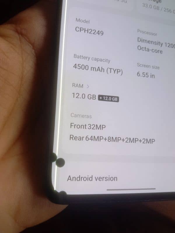 oppo reno 6 pro 5g 12+12 256gb pta approved read add 7