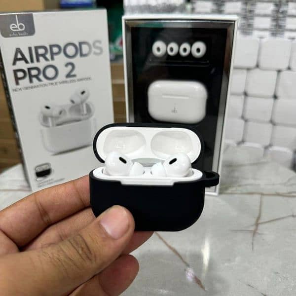 White Wireless Airpods with Active Noise Cancellation 1